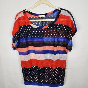 NWT Cherish Multicolored‎ Stripped Top L